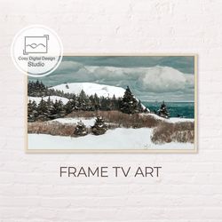 Samsung Frame TV Art | 4k Winter Vintage Landscape Oil Paintings Art for The Frame Tv | Digital Art Frame Tv