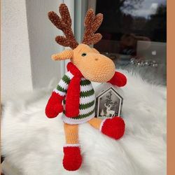 Crochet Large Forest Deer, Fawn crochet pattern, Amigurumi deer, Reindeer PDF Crochet Pattern, Dale the Deer Amigurumi