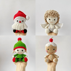 Crochet Christmas PATTERNS Santa Claus, Angel, Elf, Gingerbread man, Amigurumi pattern