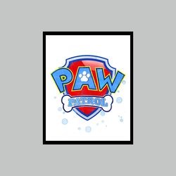 PAW Patrol Art Print Digital Files nursery room watercolor