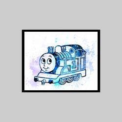 Thomas the Tank Engine & Friends Set Art Print Digital Files nursery room, watercolor Wall decor