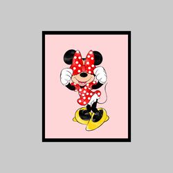 Print Minnie Mouse Disney Digital Files, decor nursery room watercolor