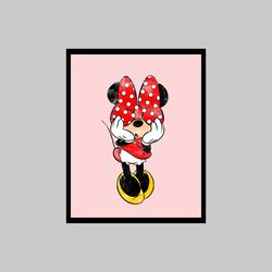 Minnie Mouse Print Disney Digital Files, decor nursery room watercolor