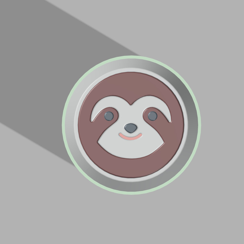 Sloth One-piece Bath Bomb Mold STL File