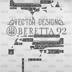 VECTOR DESIGN Beretta 92 Scrollwork 1