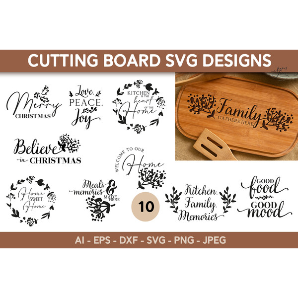 Cutting board SVG for Cricut Glowforge Kitchen quote svg dxf - Inspire  Uplift