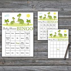 60 Dinosaur Baby Shower Bingo Cards,Dino Baby Shower Bingo Games,Printable Baby Shower Bingo Cards--371