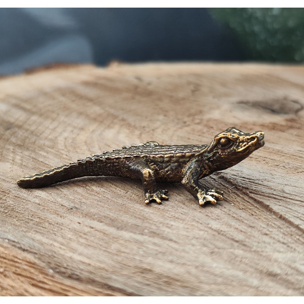 Figurine crocodile of bronze