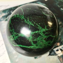Uvarovite Sphere 74 mm Uvarovite Garnet Stone Sphere Uvarovite Ball Rare Mineral by UralMountansFinds