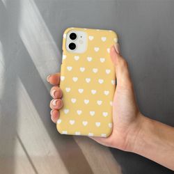 yellow retro pastel hearts iphone 14 13 12 iphone 12 pro iphone 11 pro iphone 7 plus iphone 12 pro max iphone se 2020