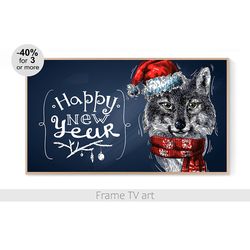 Samsung Frame TV Art 2023, Frame TV art New Year, Frame TV art Digital Download 4K, Frame Tv art winter holiday | 858