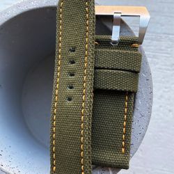 Ready strap Canvas double rolled dark olive