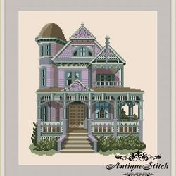 089 The Bechtel House Victorian Vintage Cross Stitch Pattern PDF Victorians Across America Compatible Pattern Keeper