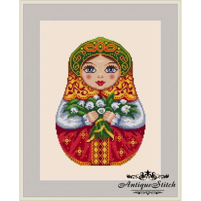 Matryoshka-Spring-cross-stitch-pattern