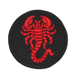 Embroidered Patch | Scorpion embroidery | Cancer machine embroidery design | Instant download | Patch on clothes |