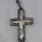 Natural pearl in the form of a cross. A very rare occurrence. Baroque pearls. Silver cross