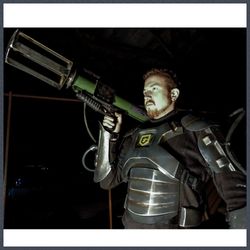 fallout cosplay custom armor (not foam) with rocket launcher (without) fallout inspired brotherhood of steel ncr