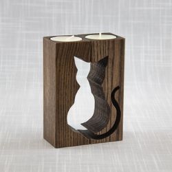 tealight candle holder "cat" christmas home decor ideas