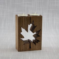 Tealight candle holder "Maple leaf" Chreative home decor gift idea