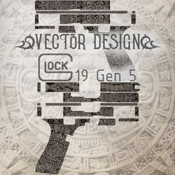 VECTOR DESIGN Glock19 gen5 "Aztec calendar"