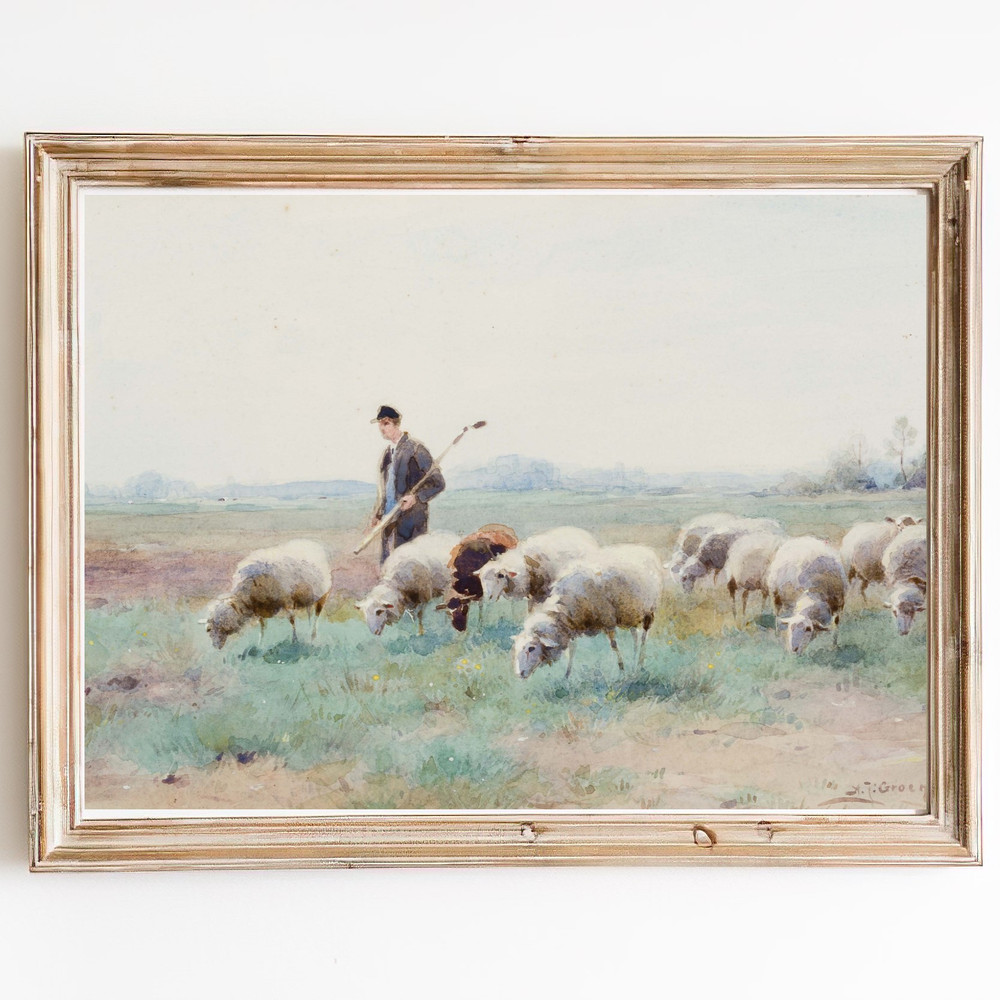 vintage shepherd wall art print.jpg