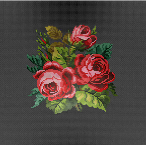 Cross Stitch Scheme roses