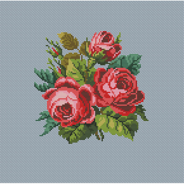 Cross Stitch Scheme roses