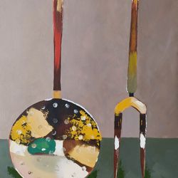 still life oil painting original art wall decor kitchen art