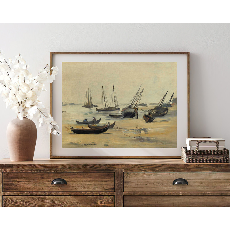 vintage boats painting wall art print.jpg