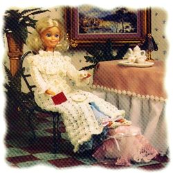 Lingerie Barbie Vintage Crochet Pattern PDF Fashion Dolls size 11 1/2 inches