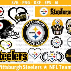 Steelers SVG Cut Files, Pittsburgh Steelers Logo, Steelers Clipart Bundle, NFL Football Team, SVG & PNG, Cricut
