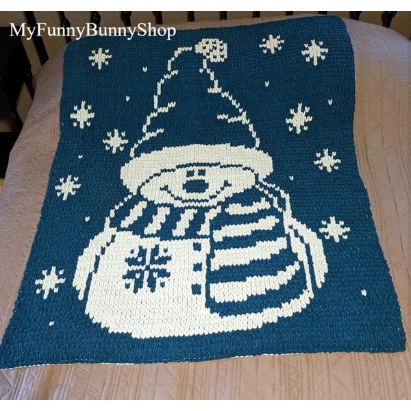 Loop Yarn Snowman Blanket Pattern PDF Inspire Uplift loop-yarn-snowman-blanket-pattern-pdf-inspire-uplift