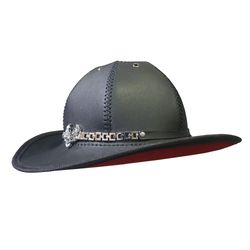 leather hell hat