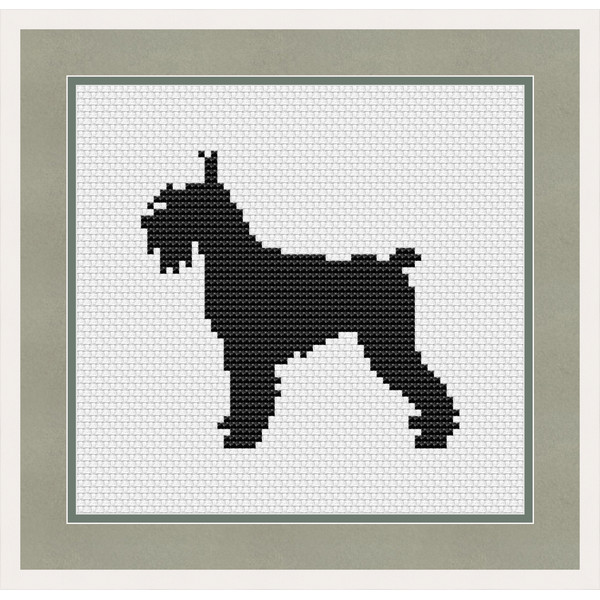 dog silhouette cross stitch