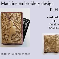 in the hoop  card case machine embroidery design