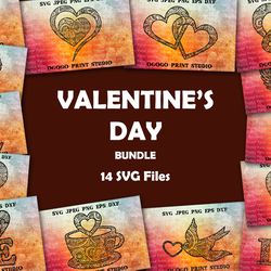 Heart Svg files, Valentine's Day svg Bundle, Love svg