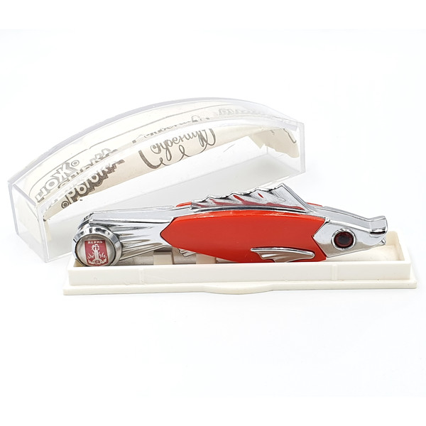 2 Vintage Folded Souvenir Knife FISH articulated mechanism USSR 1980s.jpg