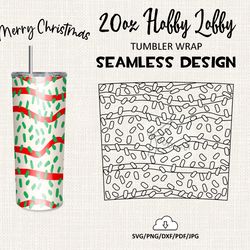 20 Oz HOBBY LOBBY Tumbler Wrap / Christmas Tree Cake  Burst tumbler template / Seamless design - HL-08