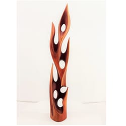 candle statuette of wood height 39 cm