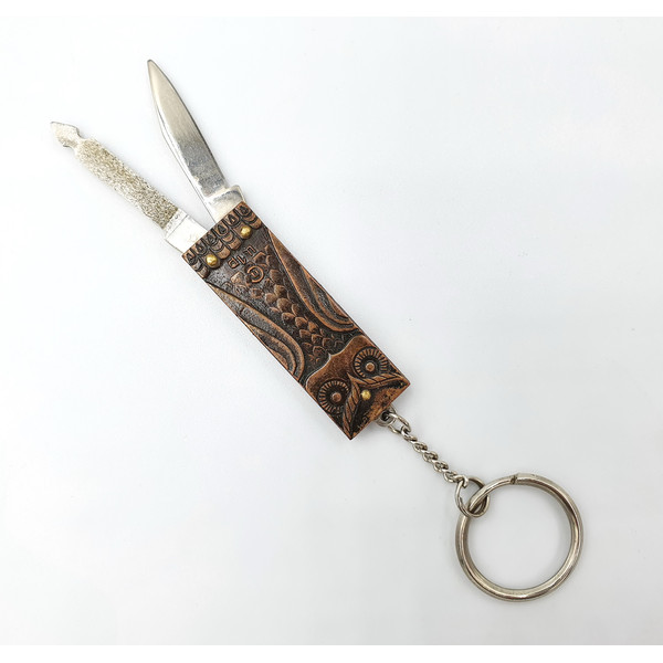 6 Vintage Folded Manicure Knife Keychain OWL Pavlovo USSR 1980s.jpg