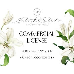 Commercial license for single product.NatArtStudio.