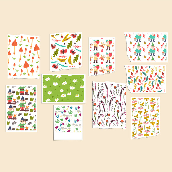 Gnome Flower Collection Seamless Pattern2.jpg