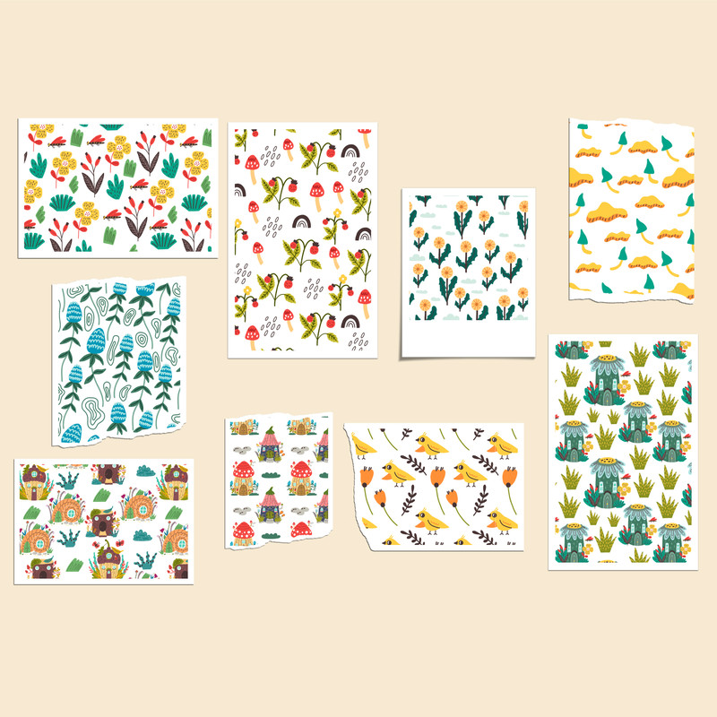 Flower Gnome House Seamless Pattern2.jpg
