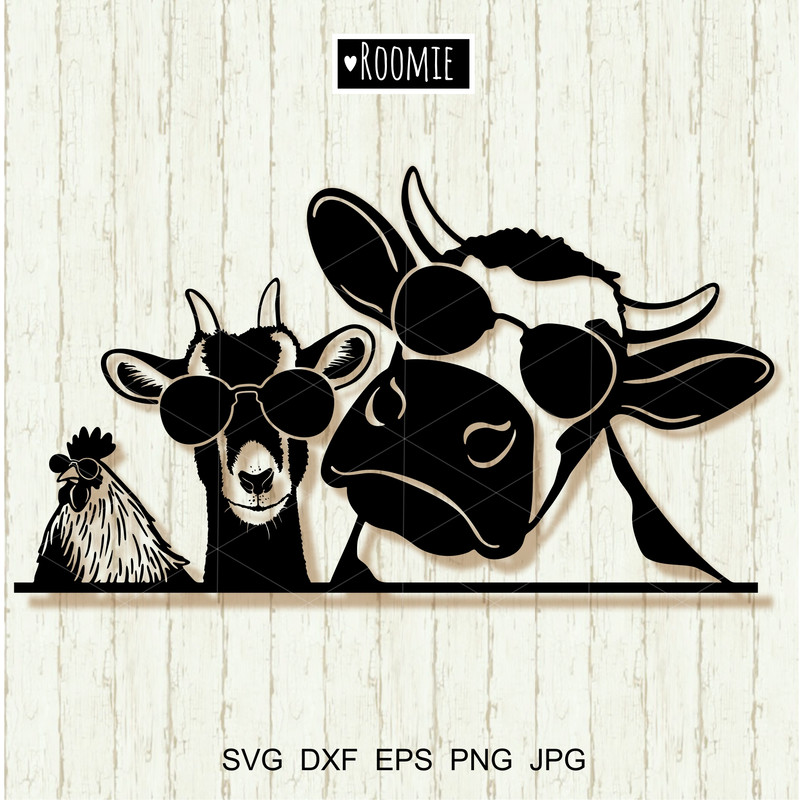 farm animals with sunglasses clipart.jpg