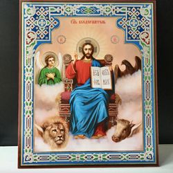 Jesus, King of Glory - Copy | Lithography print on wood | Silver foiled | Size: 15 7/8"x13 1/8" (40cm x 33 x 0.8 cm)