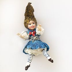 Christmas ornaments, Alice in Wonderland, Christmas decor, Wonderland toy, Decoration Spun cotton ornament,Handmade toy