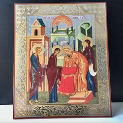 The Presentation of Jesus at the Temple  | Lithography print on wood | Size: 15 7/8"x13 1/8" (40cm x 33 x 0.8 cm)