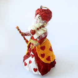 Red Queen, Christmas ornament, Christmas decor, Alice in Wonderland, Decoration Spun cotton ornament, Queen of hears