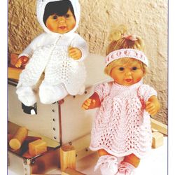 PDF Copy Vintage Patterns clothes of Knitting for Baby Doll size 12 and 14 inch