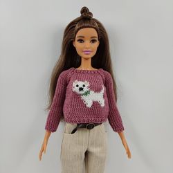 Barbie doll clothes puppy sweater